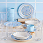 Combo Vajilla Corona Azura 4 puestos 16 piezas + Set 6 Vasos Barceló Cristar - Miniatura 4