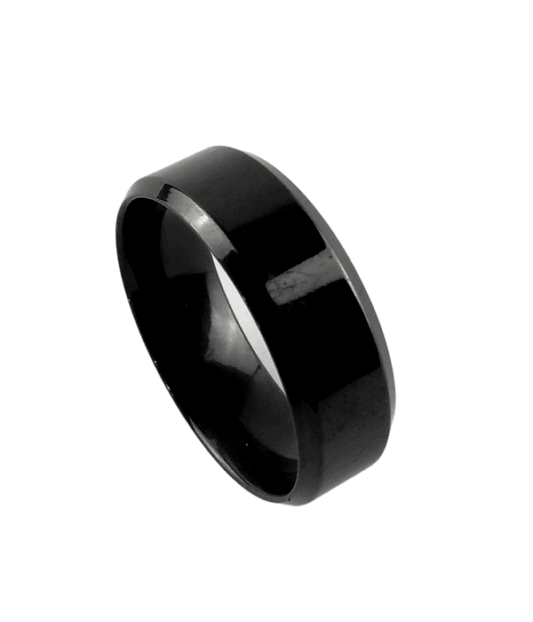 Anillo Minimal Acero Negro