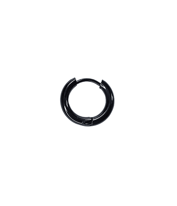 Argolla Solitaria Clicker Color Negro 10mm 