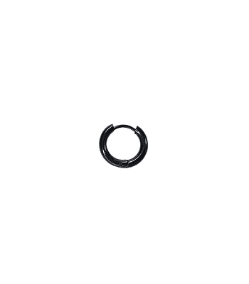 Argolla Solitaria Clicker Negro 6mm