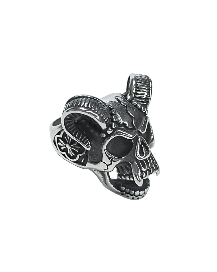 Anillo Calavera Cuernos