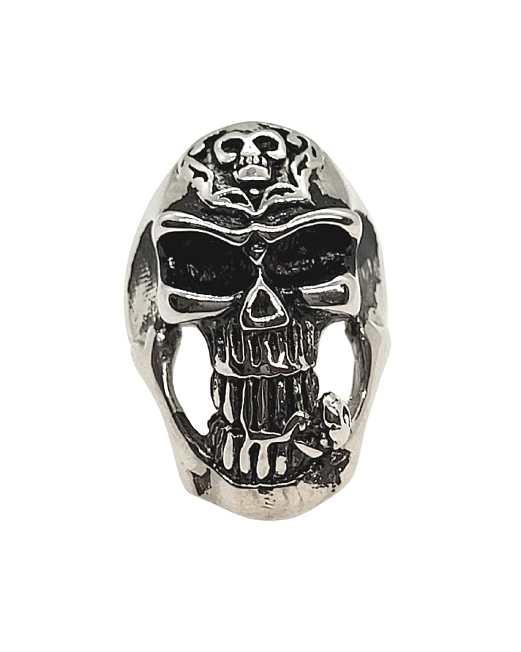 Anillo Skull Roses