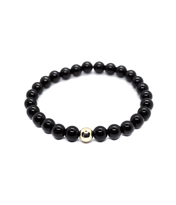 Pulsera Black Obsidian Gold