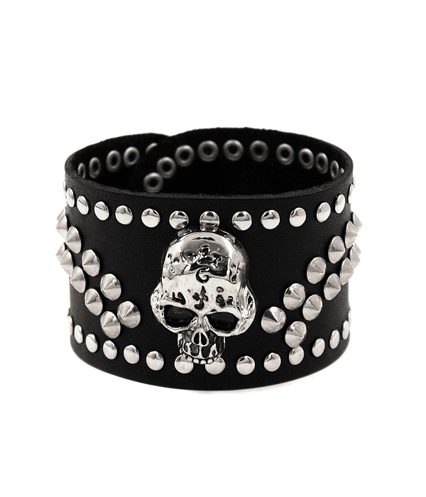 Brazalete Calavera Tachas