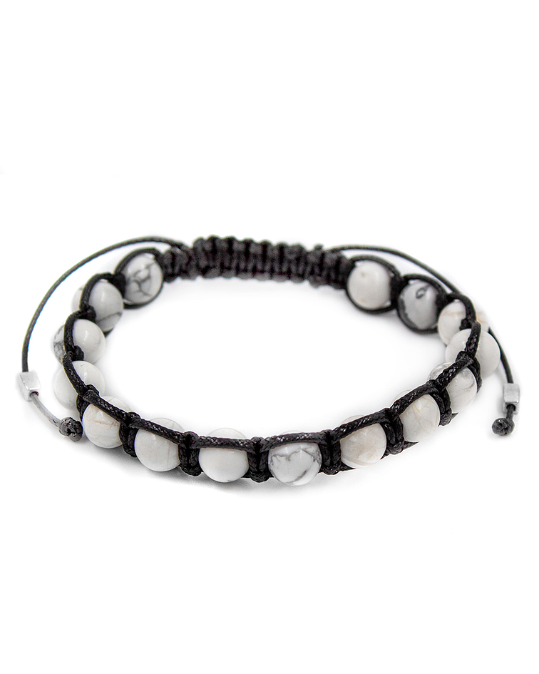 Pulsera Howlita Blanca Tejida