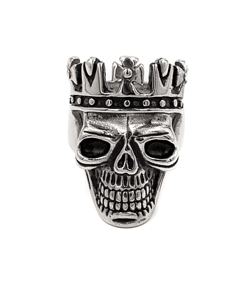 Anillo Calavera Rey Gris