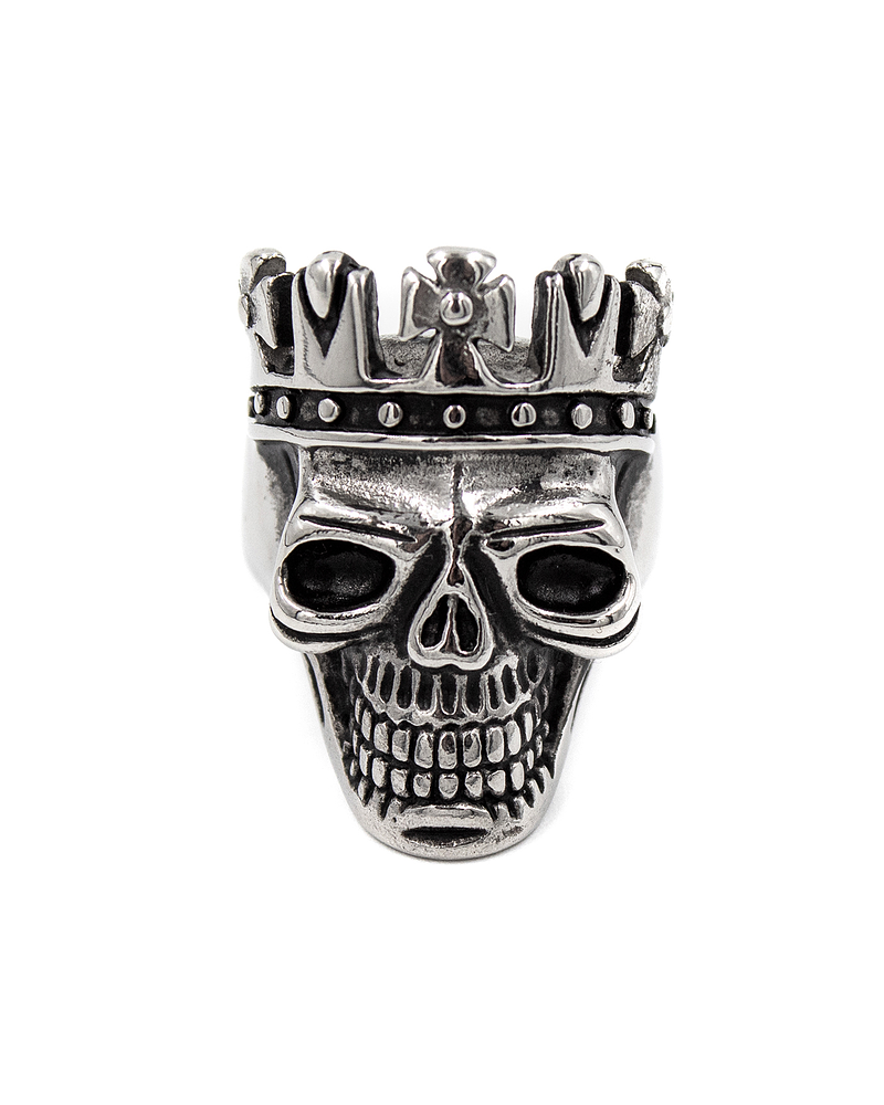 Anillo Calavera Rey Gris