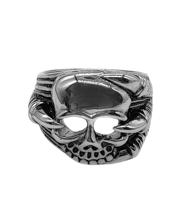 Anillo Calavera Garra En La Cara