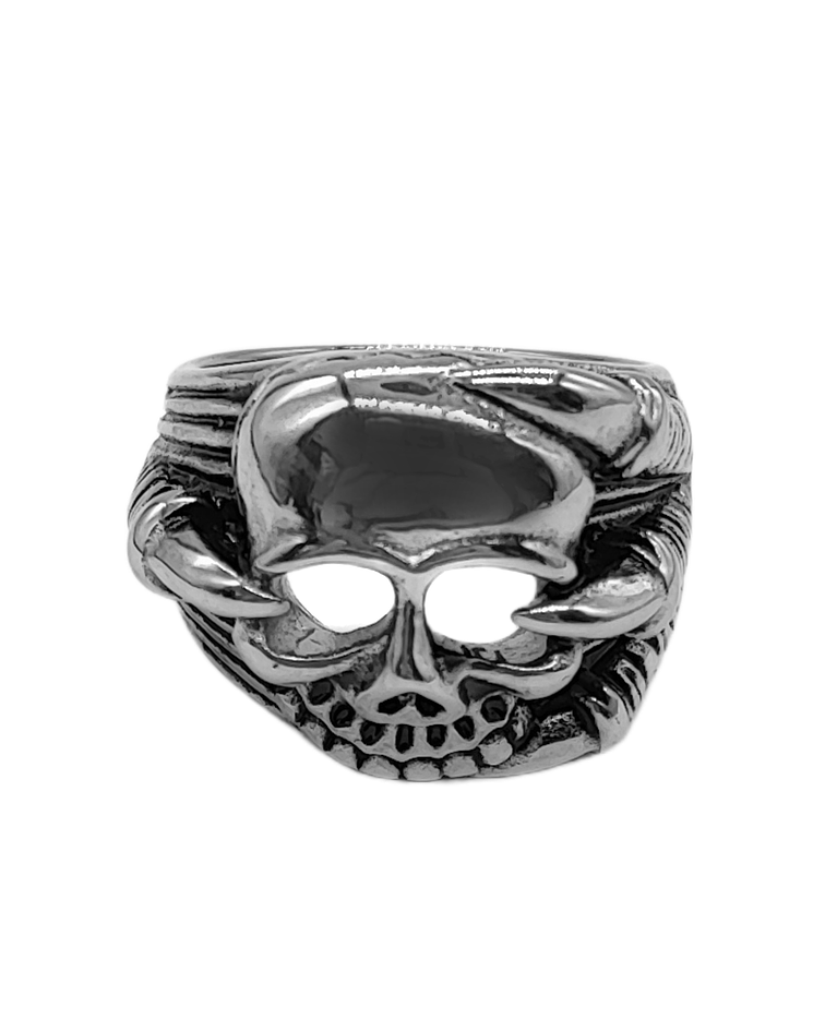 Anillo Calavera Garra En La Cara