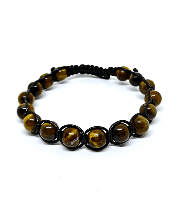 Pulsera Ojo De Tigre Tejido Ajustable