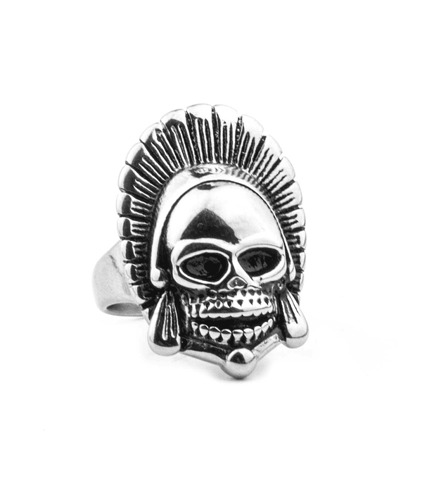 Anillo Calavera Indio Cherokee