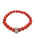 Pulsera Buho Howlita Roja