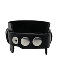 Brazalete Cuero Negro Ajustable