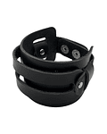 Brazalete Cuero Negro Ajustable