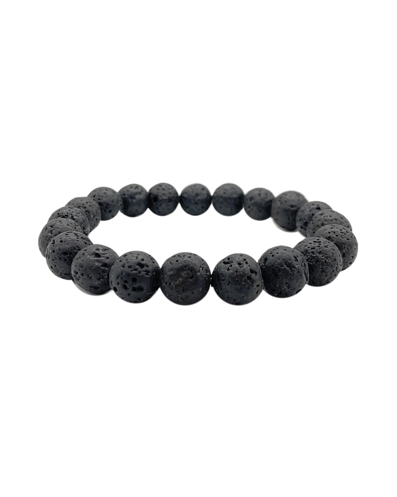 Pulsera Piedra Volcánica Minimal (Fuerza)