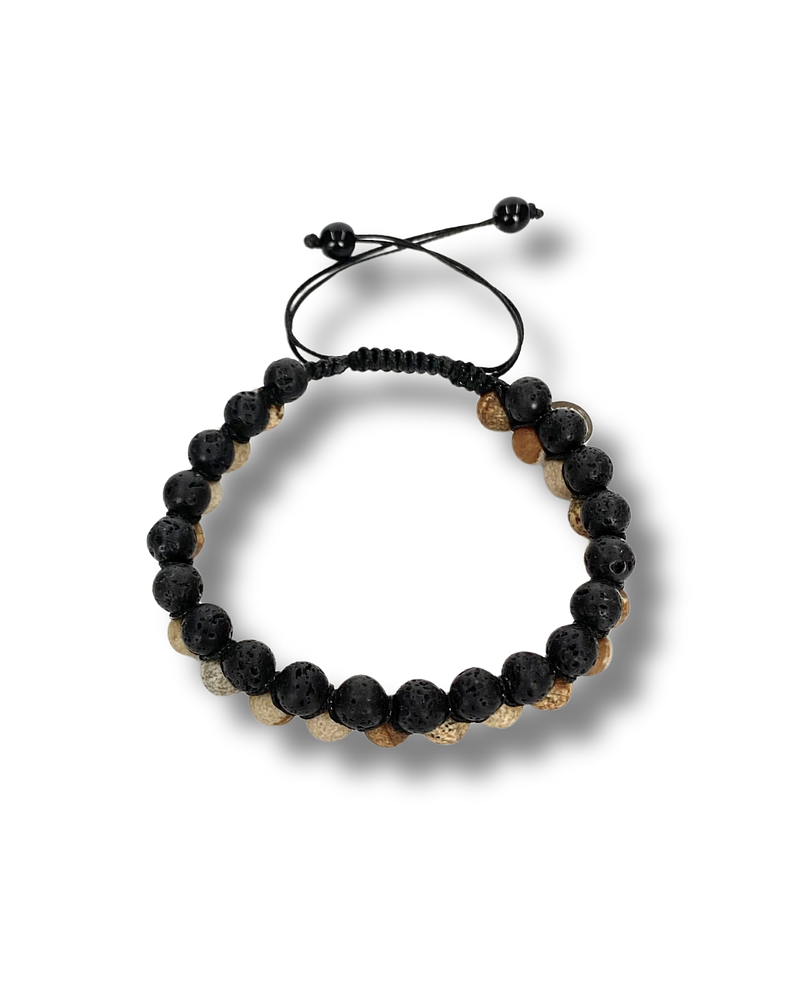 Pulsera Doble Núcleo Ancestral [Tierra, Fuego, Agua]