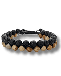 Pulsera Doble Núcleo Ancestral [Tierra, Fuego, Agua]