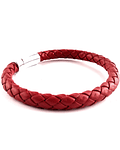 Pulsera Simple Ecocuero Color Rojo