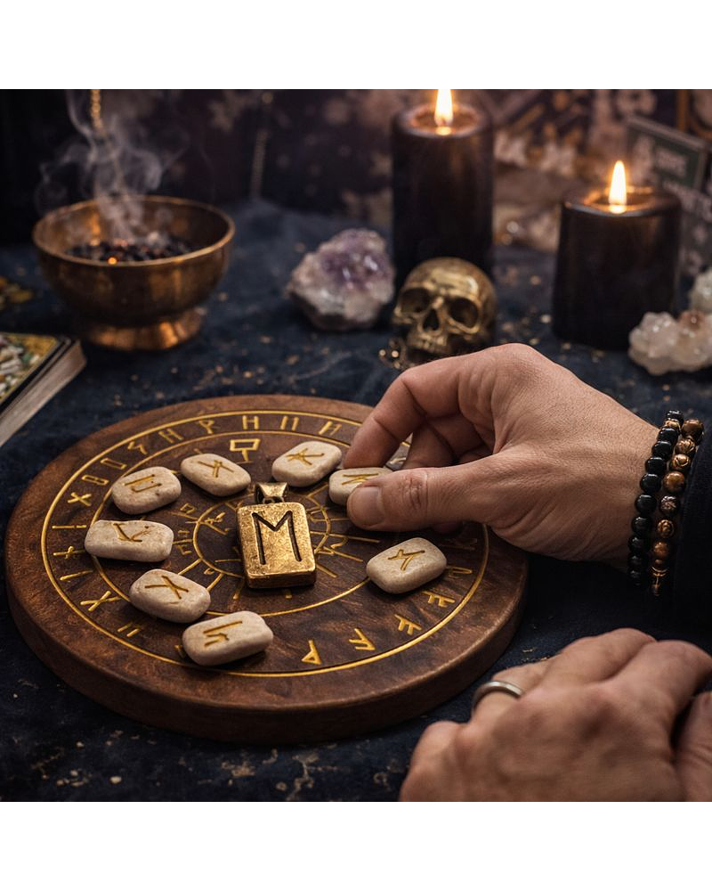 Altar para lecturas rúnicas Vegvisir