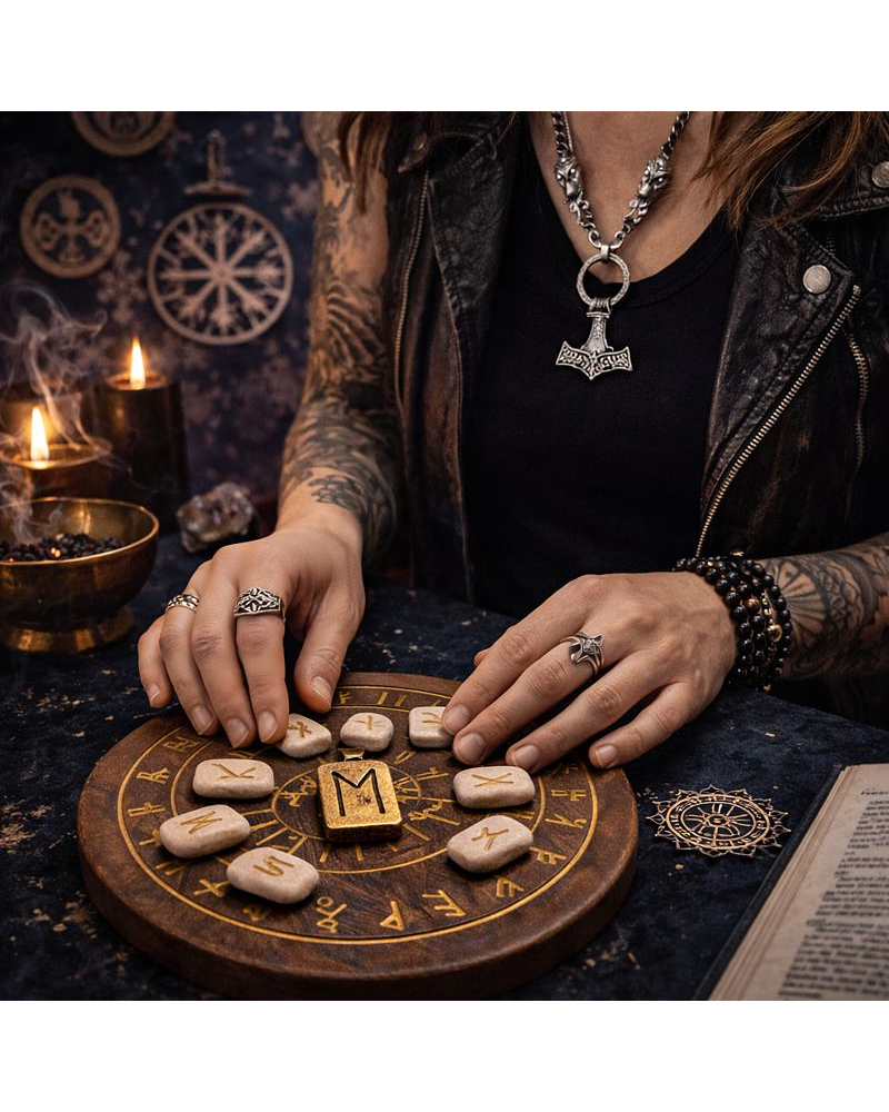 Altar para lecturas rúnicas Vegvisir