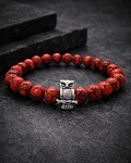 Pulsera Buho Howlita Roja