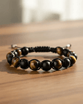 Pulsera Escudo Espiritual [Turmalina - Ojo de Tigre]