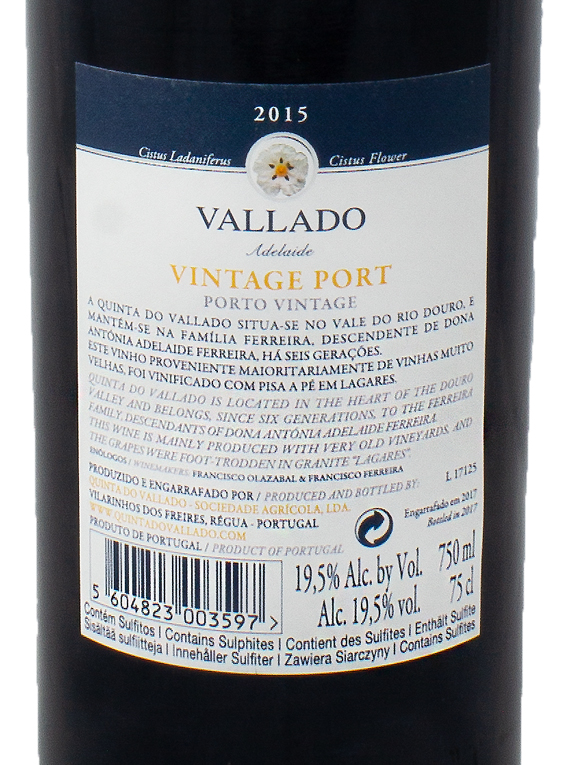 Quinta do Vallado Adelaide Vintage Port 2015