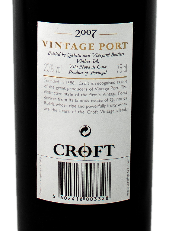 Croft Vintage Port 2007 (160,00€ / litro) 