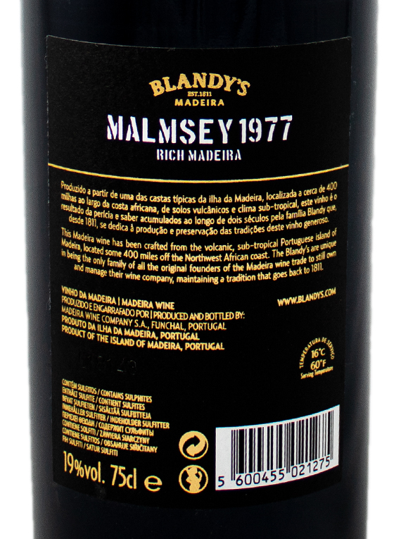 Blandy's Malmsey Colheita 1977 ( 366,67€ / Litro )