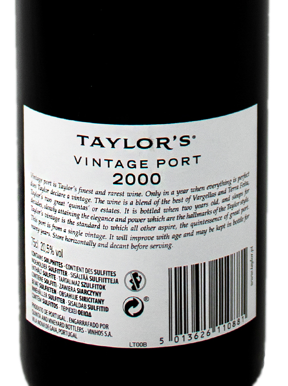 Taylor's Vintage Port 2000 (206,67€ / Litro)