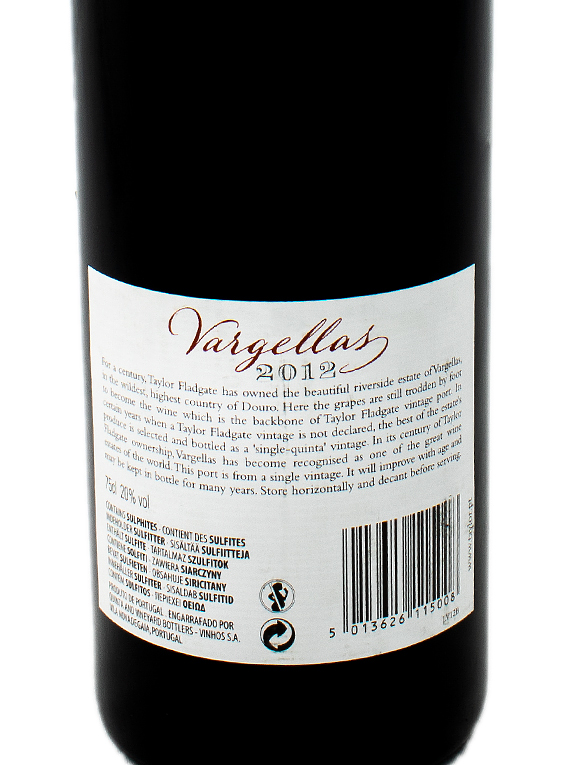 Taylor's Quinta de Vargellas Vintage Port 2012 (78,67€ / Litro)