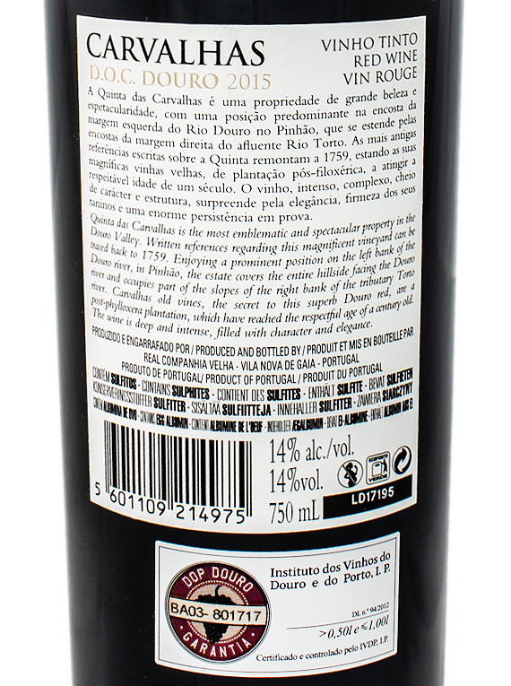 Carvalhas Vinhas Velhas 2015 ( 58,67€ / Litro )