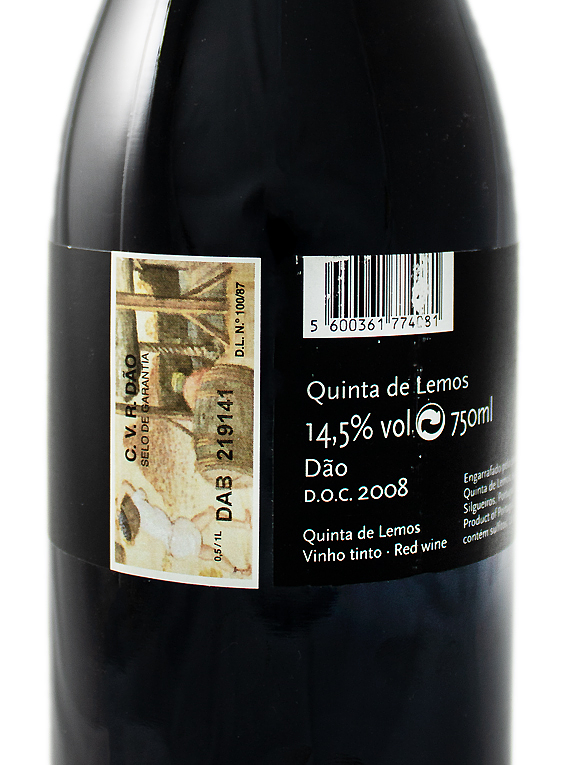 Quinta de Lemos Tinta Roriz 2008 (26,67€ / litro)