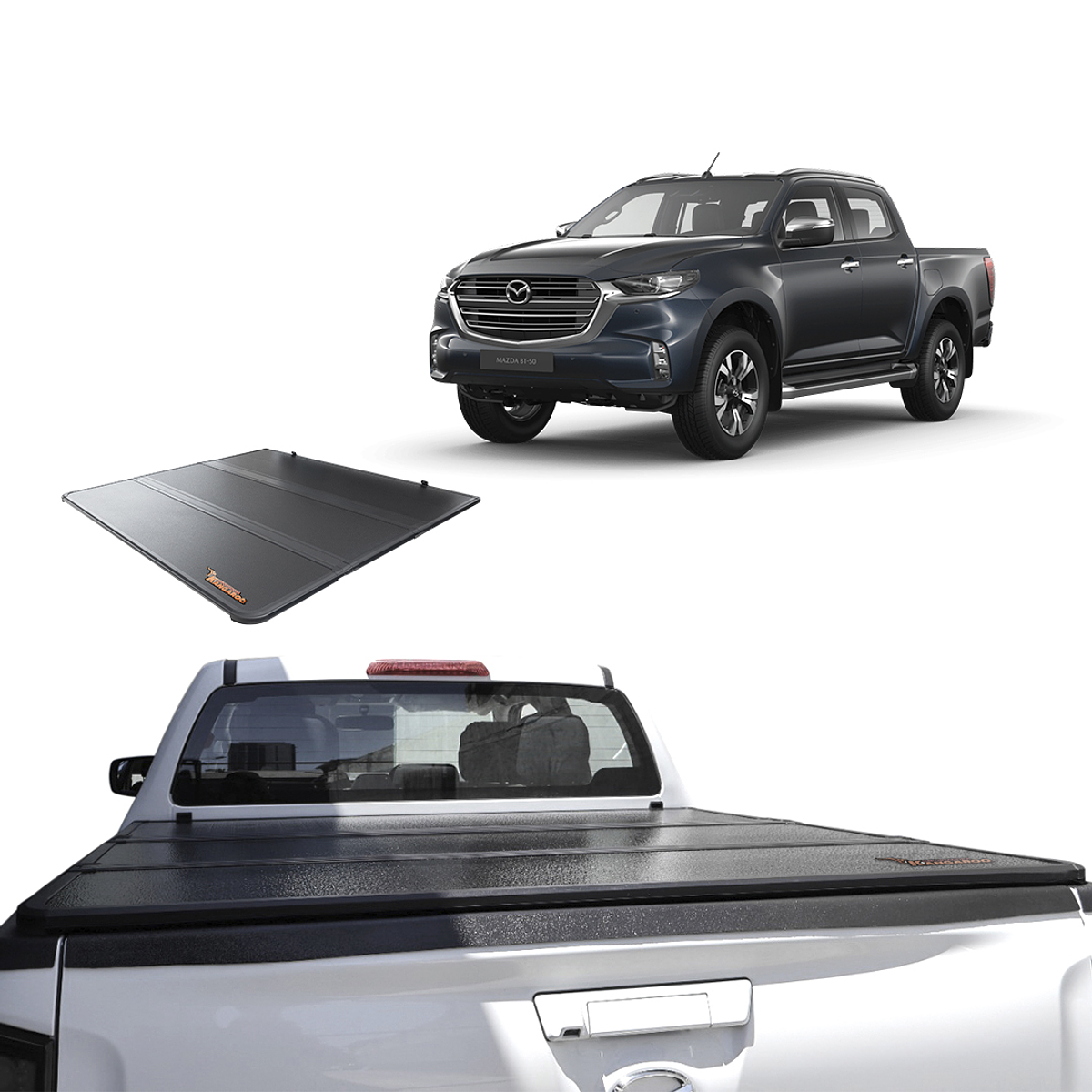 Tapa Trifold para Bt50 2022+ Diseño Plegable y Eficiente