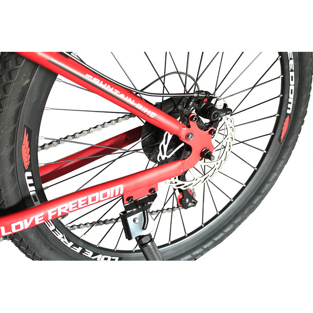 Bicicleta Montaña Aro 26 Marco Acero Cambios Shimano Curva Roja 3