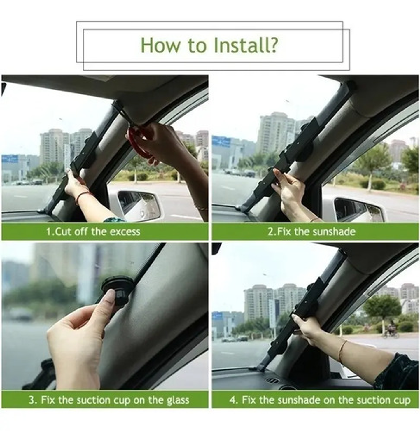 Quitasol Retractil Parasol Enrollable Parabrisas Auto  6