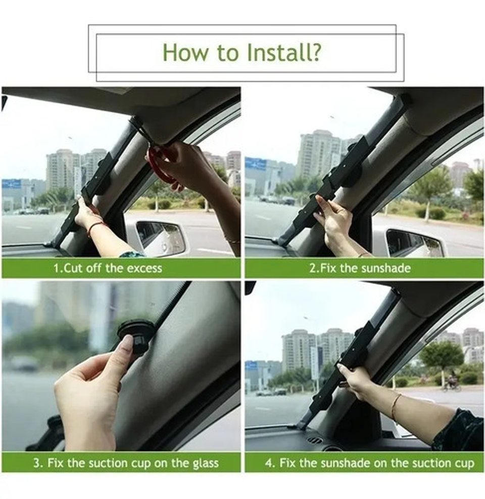 Quitasol Retractil Parasol Enrollable Parabrisas Auto  6