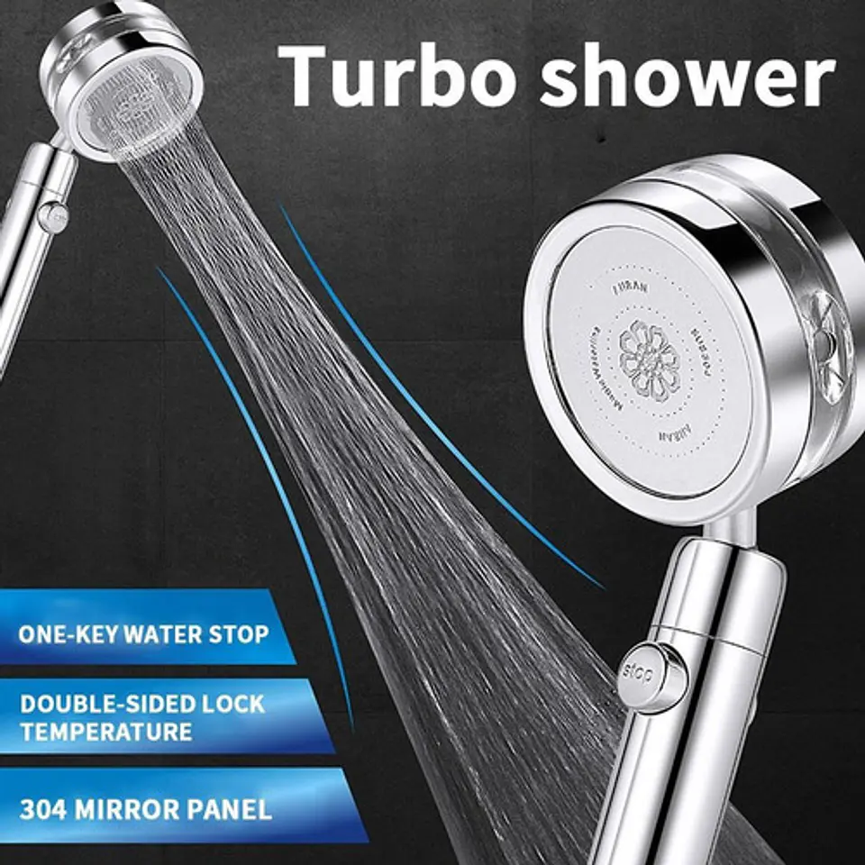  Eco Ducha Spa Cabezal Ducha Cabezal De Ducha Turbo Fan 6