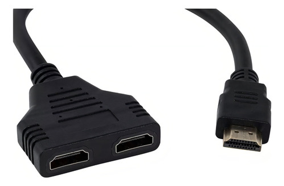 Cable Divisor Hdmi Splitter Y De 1 Macho A 2 Hembras 3