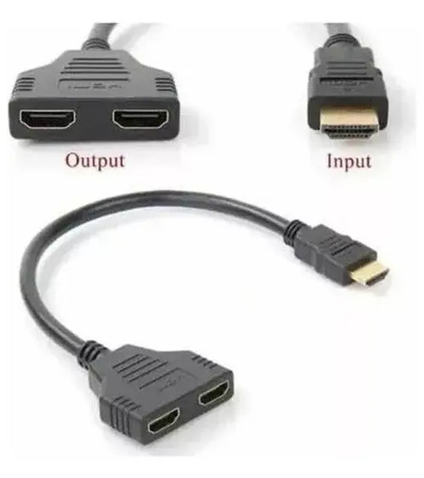 Cable Divisor Hdmi Splitter Y De 1 Macho A 2 Hembras 4