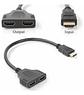 Cable Divisor Hdmi Splitter Y De 1 Macho A 2 Hembras - Miniatura 4