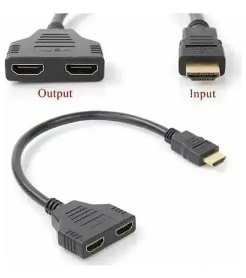 Cable Divisor Hdmi Splitter Y De 1 Macho A 2 Hembras 4
