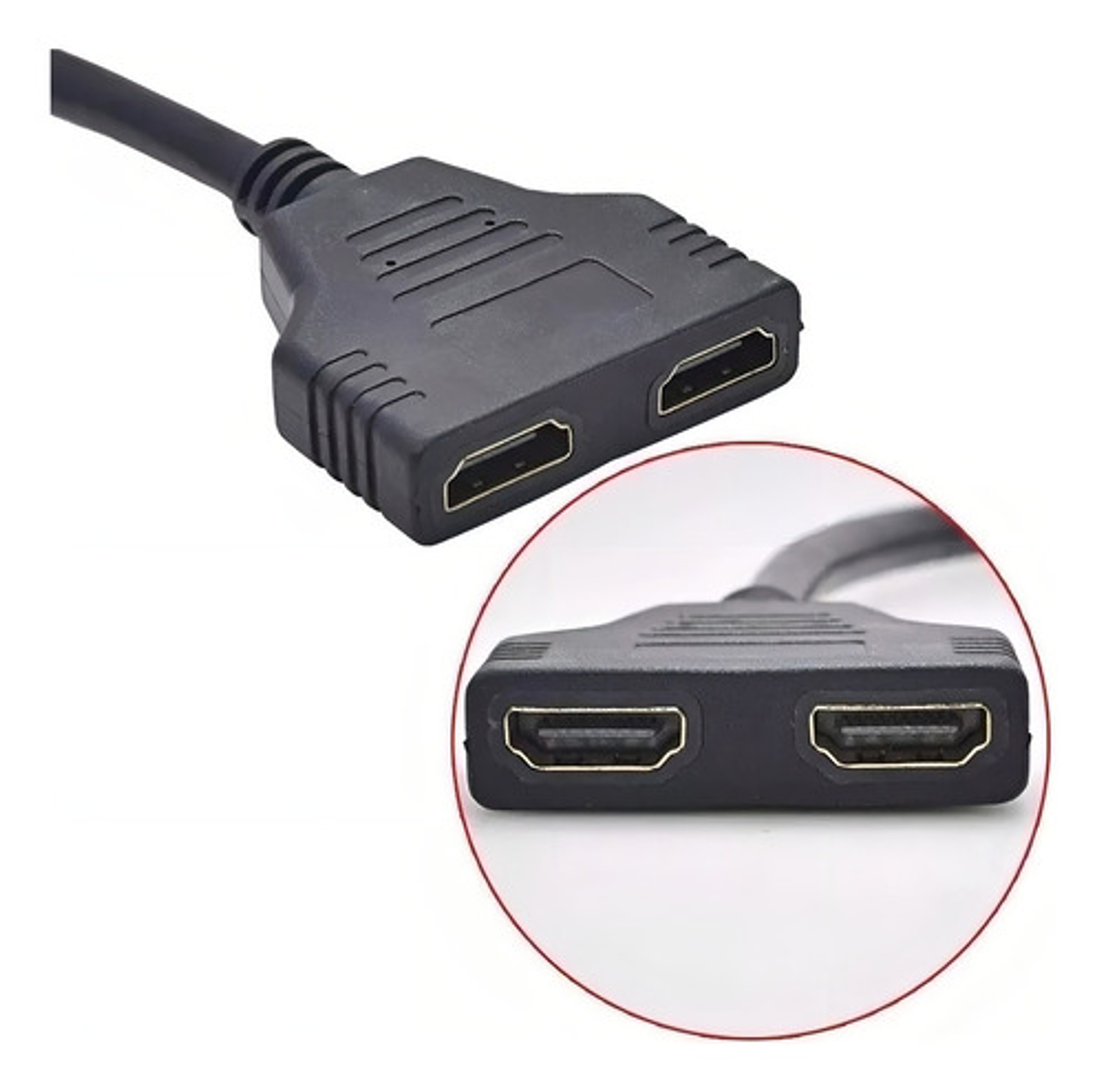 Cable Divisor Hdmi Splitter Y De 1 Macho A 2 Hembras 5