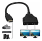 Cable Divisor Hdmi Splitter Y De 1 Macho A 2 Hembras - Miniatura 6