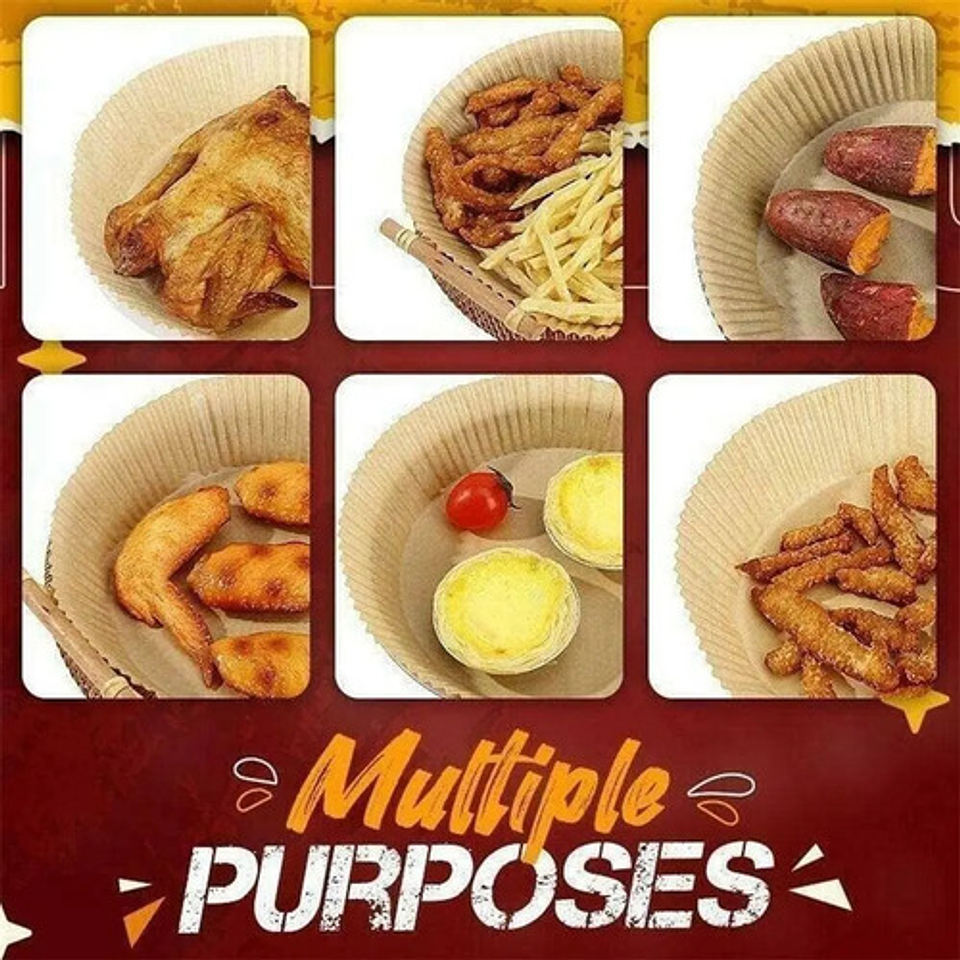 Forros Desechables Antiadherente Freidora 100 Pcs Air Fryer 5