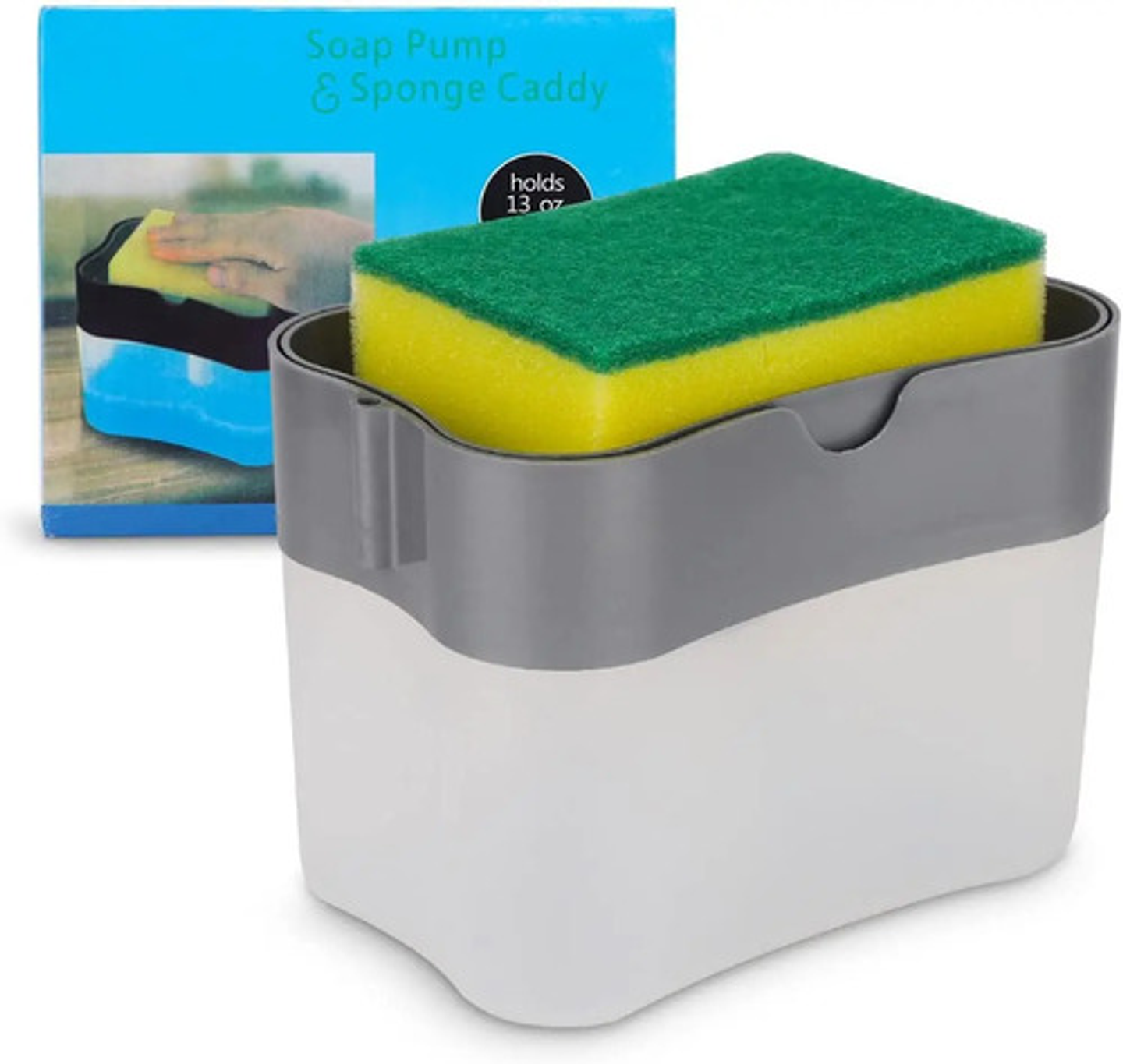 Dispensador Lavaloza Con Soporte De Esponja 1