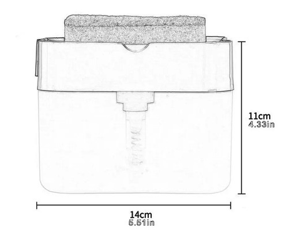 Dispensador Lavaloza Con Soporte De Esponja 4