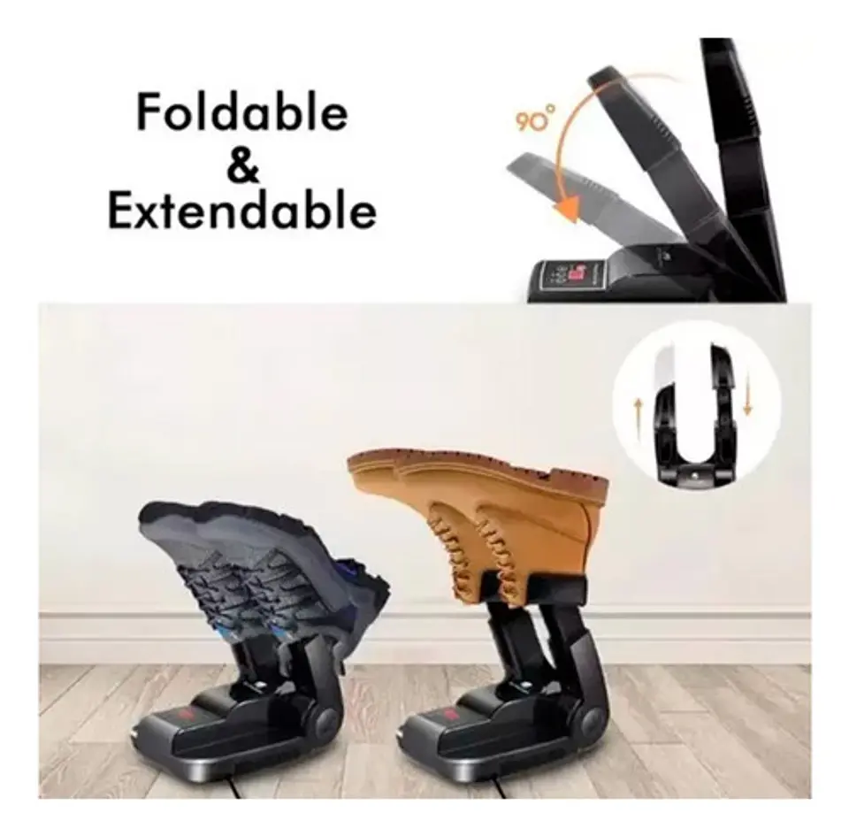 Secador Eléctrico Footwear Para Zapatos 1 Par Negro Compacto 6