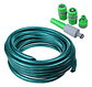 Manguera Riego Thek 1/2 Pulgada 15m Con Pistola Rociadora Verde Oscuro - Miniatura 1