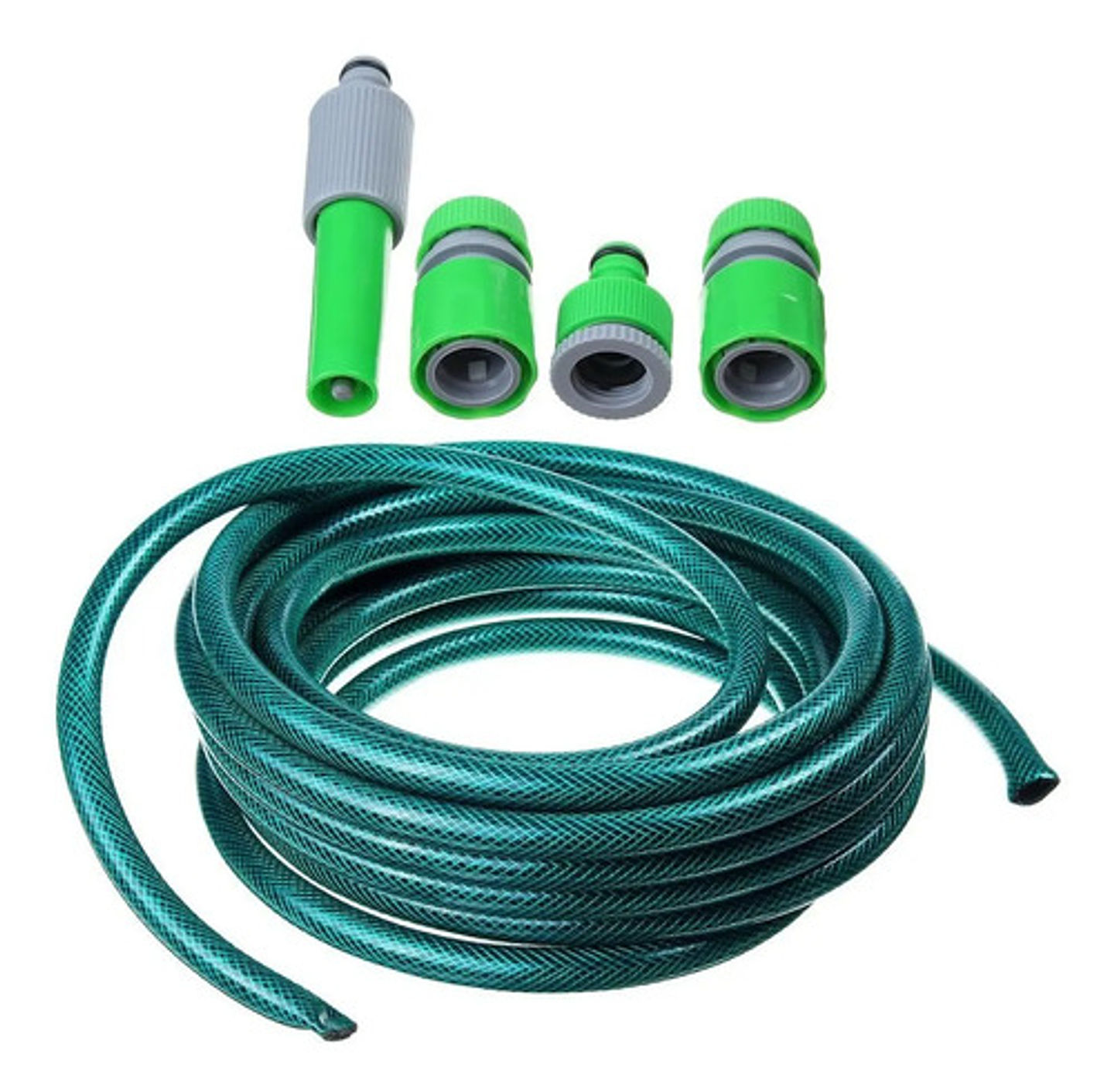 Manguera Riego Thek 1/2 Pulgada 15m Con Pistola Rociadora Verde Oscuro 5